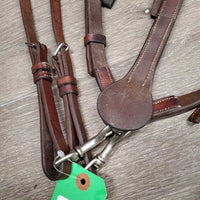 Rsd Leather & Elastic Breastplate, 2 Pc Running Martingale *vgc, clean, mnr film, stains & residue