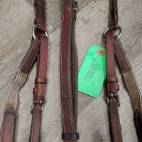 Rsd Leather & Elastic Breastplate, 2 Pc Running Martingale *vgc, clean, mnr film, stains & residue