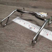 #651 Med Port Sweet Iron Western Curb Bit *gc, clean, mnr rust, scuffs & stains