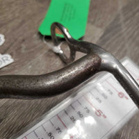#651 Med Port Sweet Iron Western Curb Bit *gc, clean, mnr rust, scuffs & stains