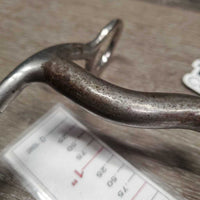 #651 Med Port Sweet Iron Western Curb Bit *gc, clean, mnr rust, scuffs & stains