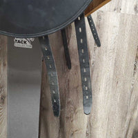 17/17.5" Adj *set MW *5.25" Erreplus Elena Dressage Saddle, Black LeMieux Cover, Wool Flocking, Xlg Exterior Front Blocks, Flaps: 19.5"L x 11"W Serial #: 170246672BLAI