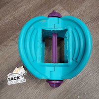 Bizzy Lick Ball Hard Plastic Treat Holder *No string, gc, clean, chewed/rough edges, gunky residue