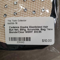 Elasticized Hair Bun Net, Bling, Scrunchie, Bag *new