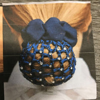 Crystal Hair Net & Scrunchie Combo, Built In Clips, bag *new