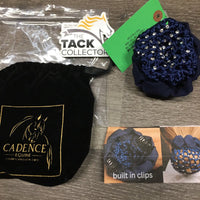 Crystal Hair Net & Scrunchie Combo, Built In Clips, bag *new