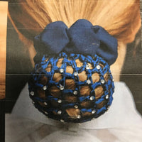 Crystal Hair Net & Scrunchie Combo, Built In Clips, bag *new