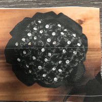 Crystal Hair Net & Scrunchie Combo, Built In Clips, bag *new