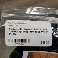 Hair Bow & Bun Cover, Clip, Bag *new