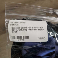 Hair Bow & Bun Cover, Clip, Bag *new