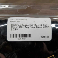 Hair Bow & Bun Cover, Clip, Bag *new