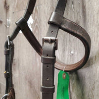 Padded Bridle, 2 leather bit straps *gc, NO Reins, NO Bit Clips, dirty, residue, edge scrapes