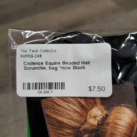 Beaded Hair Scrunchie, bag *new