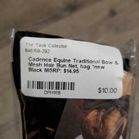 Traditional Bow & Mesh Hair Bun Net, bag *new