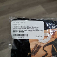 Ultra Stretchy Pearl Scrunchie, Fine Hair Net, Bobby Pins, bag *new