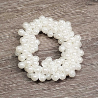 Ultra Stretchy Pearl Scrunchie, Fine Hair Net, Bobby Pins, bag *new