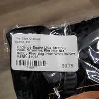 Ultra Stretchy Pearl Scrunchie, Fine Hair Net, Bobby Pins, bag *new