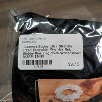 Ultra Stretchy Pearl Scrunchie, Fine Hair Net, Bobby Pins, bag *new
