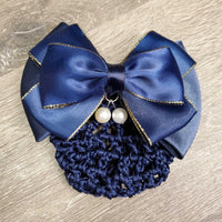 Classic Bow & Bun Cover, Clip, Pearls, Bag *new