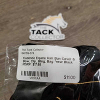 Hair Bun Cover & Bow, Clip, Bling, Bag *new