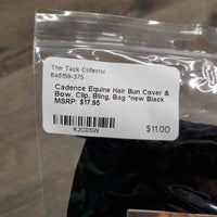 Hair Bun Cover & Bow, Clip, Bling, Bag *new