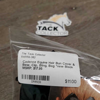 Hair Bun Cover & Bow, Clip, Bling, Bag *new