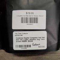 Complete Hair Net Set: net, u-pins, elastics, bag *new