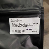 Complete Hair Net Set: net, u-pins, elastics, bag *new
