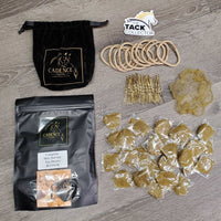 Complete Hair Net Set: net, u-pins, elastics, bag *new