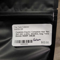 Complete Hair Net Set: net, u-pins, elastics, bag *new