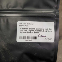 Complete Hair Net Set: net, u-pins, elastics, bag *new
