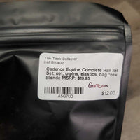 Complete Hair Net Set: net, u-pins, elastics, bag *new