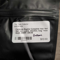 Complete Hair Net Set: net, u-pins, elastics, bag *new