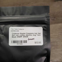 Complete Hair Net Set: net, u-pins, elastics, bag *new