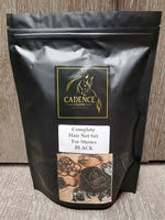 Complete Hair Net Set: net, u-pins, elastics, bag *new