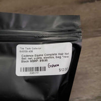 Complete Hair Net Set: net, u-pins, elastics, bag *new