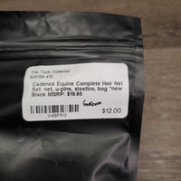 Complete Hair Net Set: net, u-pins, elastics, bag *new