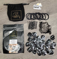 Complete Hair Net Set: net, u-pins, elastics, bag *new