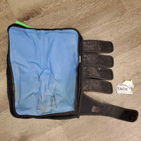 2 Compression Gel Ice Boots, 1 pump, Bag: 2 caps & valves *gc, clean, WORKS, hairy, snags, rubs, stains