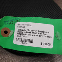 "S-Curve" Anatomical Pressure Relief Mesh Half Pad, remoldable *xc, v. mnr dirt, threads