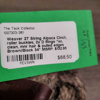 27 String Alpaca Cinch, roller buckles, 2x D Rings *xc, clean, mnr hair & pulled edges