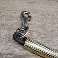 Plastic Covered Tail Strap, 2x snaps *vgc, clean, mnr rubs/frays & discolored pvc