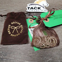 10 Blingy Braiding Elastic Rings, Mesh & Velvet Bags *like new