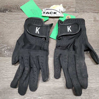 Pr Light Riding Gloves *gc, clean, rubs, threads & faded edges