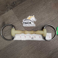 Eggbutt Rubber Mullen Mouth Bit *gc/fair, chews, stains, sharp edges, clean