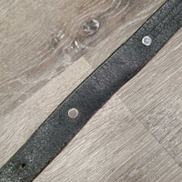 Soft Leather Belt, Ribbon, 2 bits *gc, dingy ribbon, stains, scrapes, dents