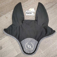 Light Perforated Ear Bonnet Fly Beil, 1x piping *gc/vgc, clean, sparkles, mnr hair, shrunk, curled