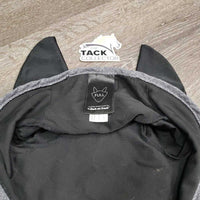 Light Perforated Ear Bonnet Fly Beil, 1x piping *gc/vgc, clean, sparkles, mnr hair, shrunk, curled