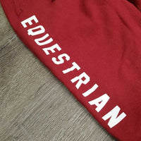 Fleece Sweatpants "Roots Equestrian", Drawstring *vgc, mnr hair, pills