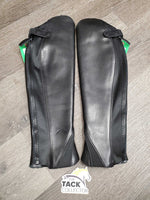 Leather Half Chaps, Back Zips, Bag, tag *new